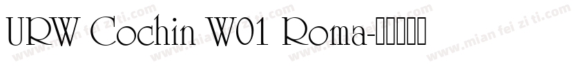 URW Cochin W01 Roma字体转换